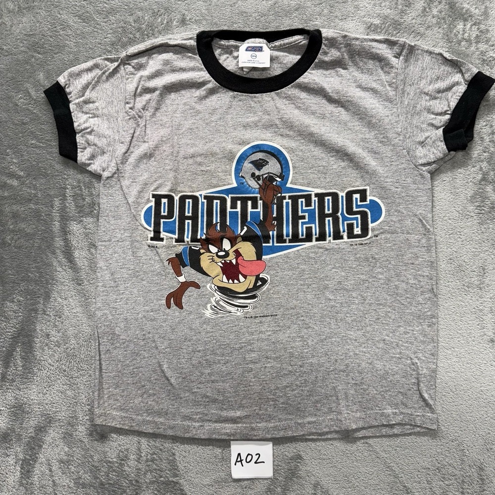 vintage warner bros Taz Padthers Shirt Size ( 12/14 )